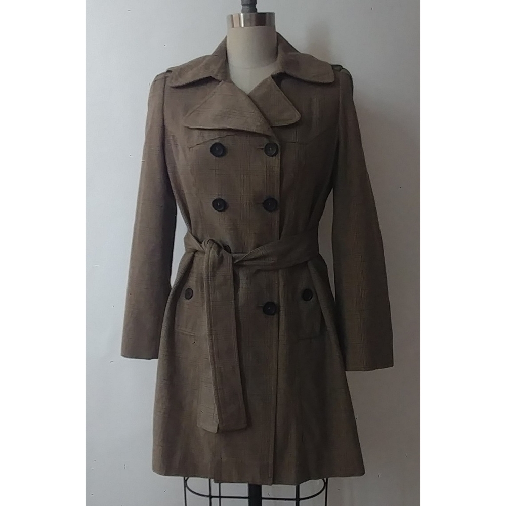 Banana Republic Plad Trench Coat S